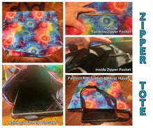 Load image into Gallery viewer, Black Plaid Snow Zipper Tote
