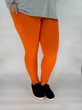 Load image into Gallery viewer, Orange Sport Pocket Leggings
