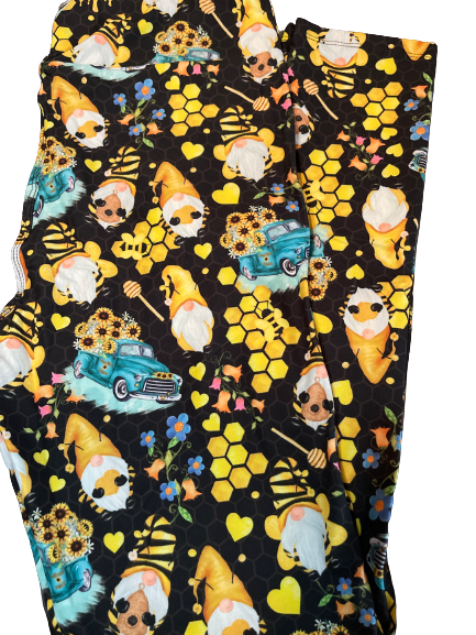 Honey bee gnome leggings