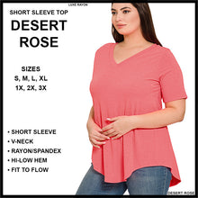 Load image into Gallery viewer, RTS - Short Sleeve V-Neck Top - Desert Rose
