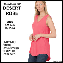Load image into Gallery viewer, RTS - Sleeveless V-Neck Top - Desert Rose
