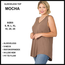 Load image into Gallery viewer, RTS - Sleeveless V-Neck Top - Mocha
