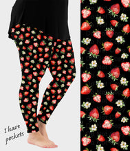 Load image into Gallery viewer, RTS - Strawberry Delight Leggings w/ Pockets
