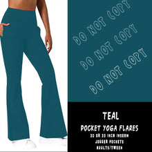 Load image into Gallery viewer, FLARES AND TEES RUN - TEAL- YOGA FLARES
