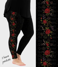 Load image into Gallery viewer, RTS - Rose Vine Side Design Leggings w/ Pockets
