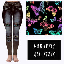 Load image into Gallery viewer, LEGGING JEAN RUN-BUTTERFLY (ACTIVE BACK POCKETS)
