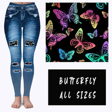 Load image into Gallery viewer, LEGGING JEAN RUN-BUTTERFLY (ACTIVE BACK POCKETS)

