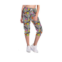 Load image into Gallery viewer, BAND RUN 2- UNFORGIVEN FLORAL LEGGINGS/CAPRI/JOGGERS

