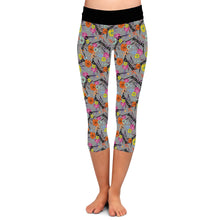 Load image into Gallery viewer, BAND RUN 2- UNFORGIVEN FLORAL LEGGINGS/CAPRI/JOGGERS
