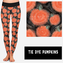 Load image into Gallery viewer, HIPPIE HALLOWEEN-TIE DYE PUMPKINS LEGGINGS JOGGERS
