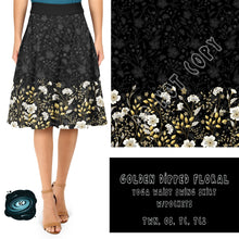 Load image into Gallery viewer, SWING SKIRT RUN- GOLDEN DIPPED FLORAL
