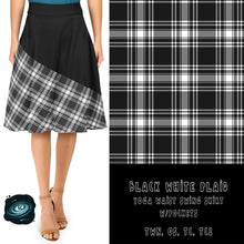 Load image into Gallery viewer, SWING SKIRT RUN- BLACK WHITE PLAID
