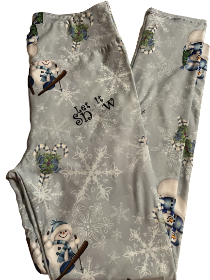 Let it snow snowman  leggings