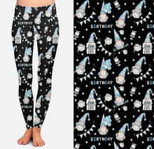 Load image into Gallery viewer, Happy Birthday gnomes leggings
