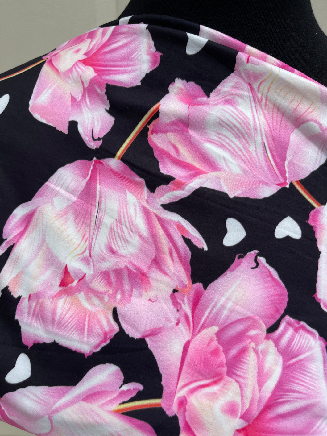 Pink floral leggings