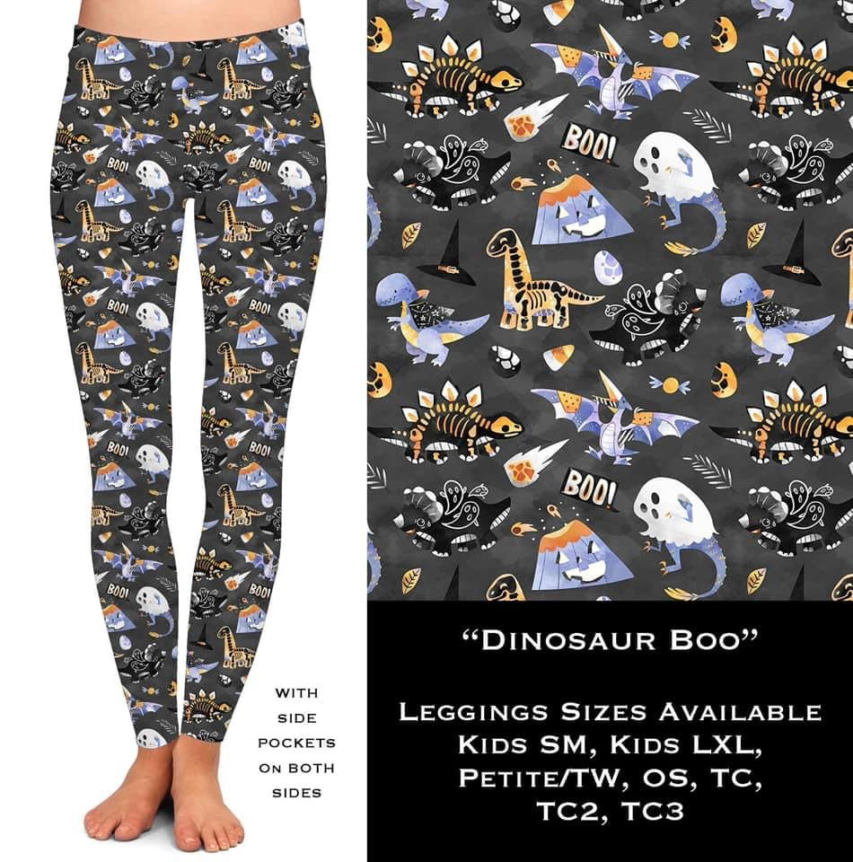 Halloween Dinosaur leggings with pockets