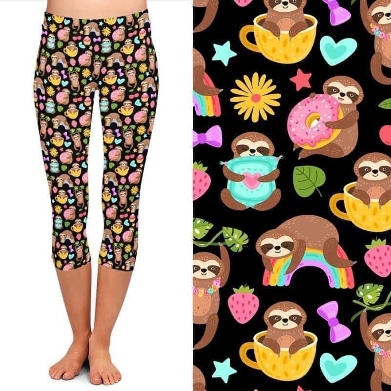 Adorable sloth capris