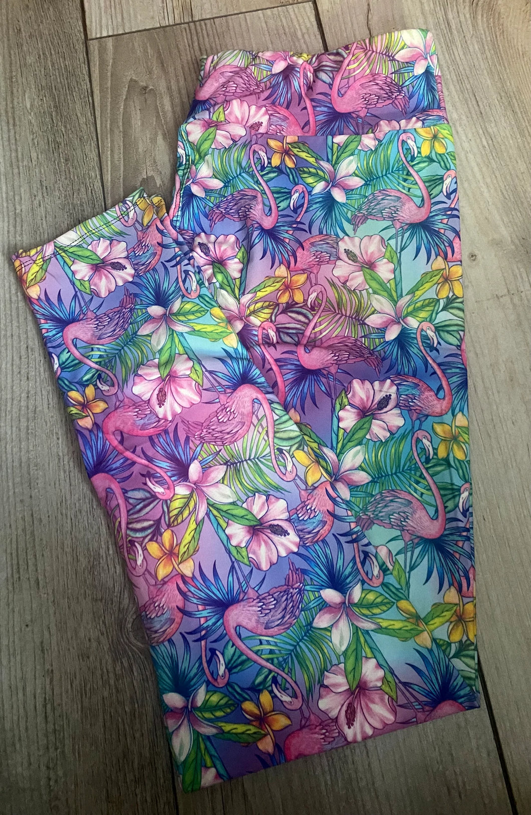 Colorful flamingo leggings
