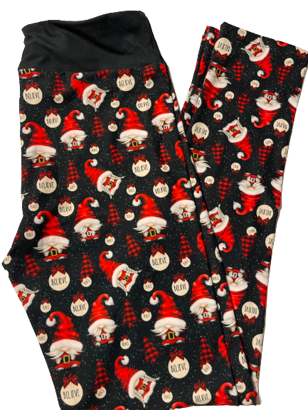Believe in Santa Gnome leggings