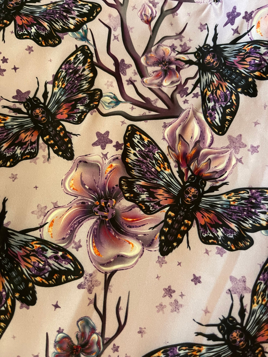 Lilac creepy butterflies