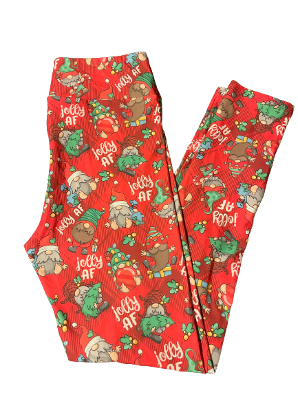 Jolly AF Gnome leggings