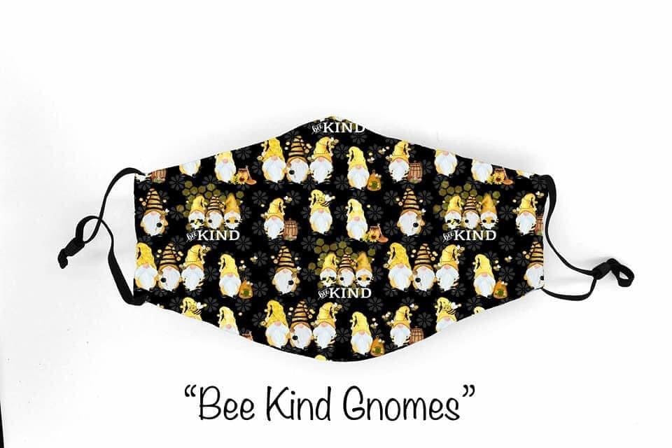 Bee kind Gnomes Face Cover