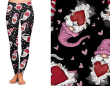 Load image into Gallery viewer, Gnome holding heart leggings
