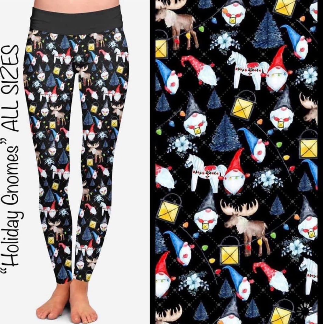 Christmas gnome leggings