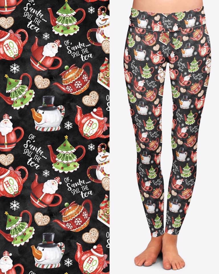 Christmas teapot leggings
