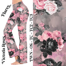 Load image into Gallery viewer, Victoria Roses - Yoga Flares with Pockets

