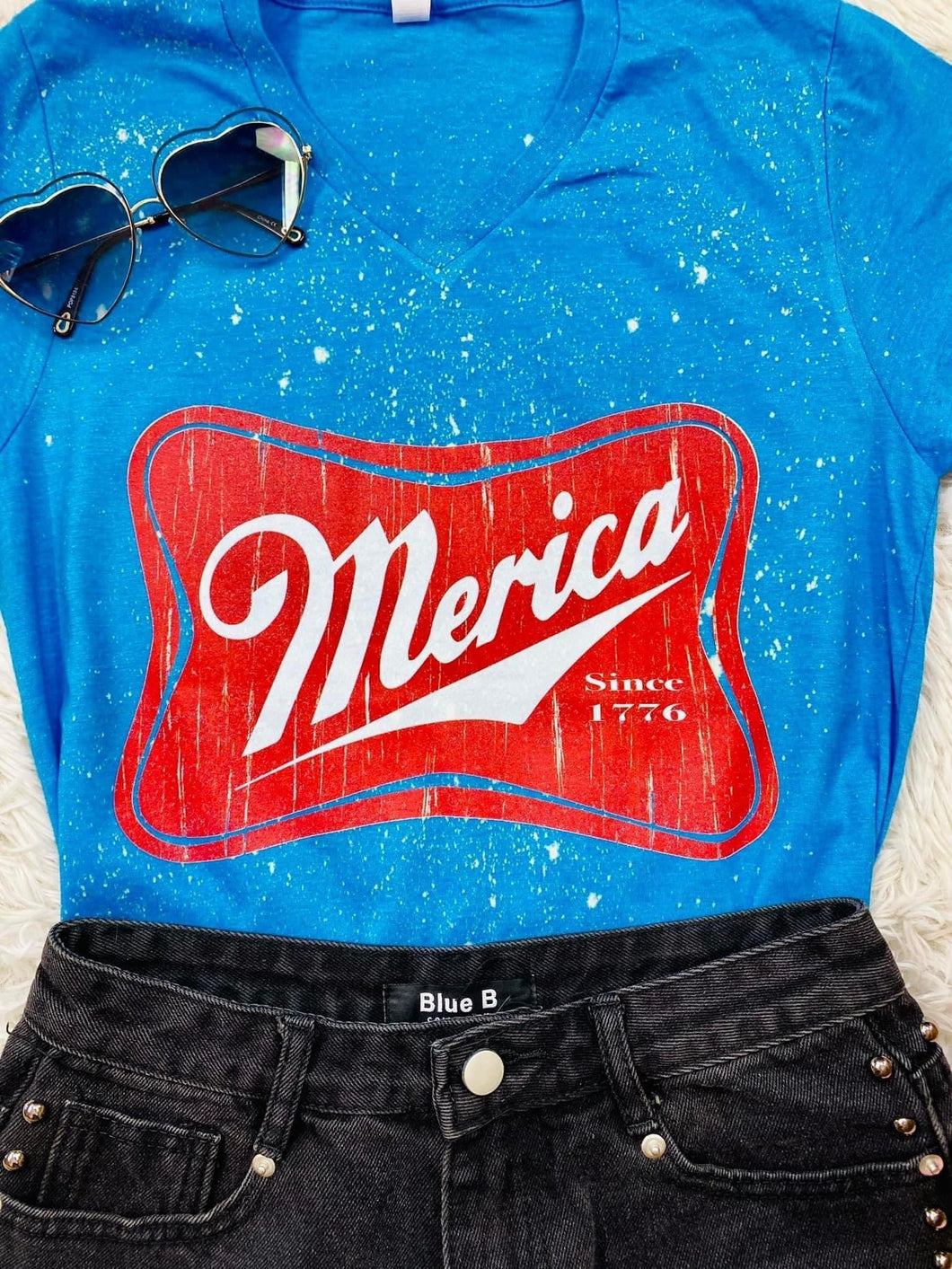 ‘Merica bleached t-shirt