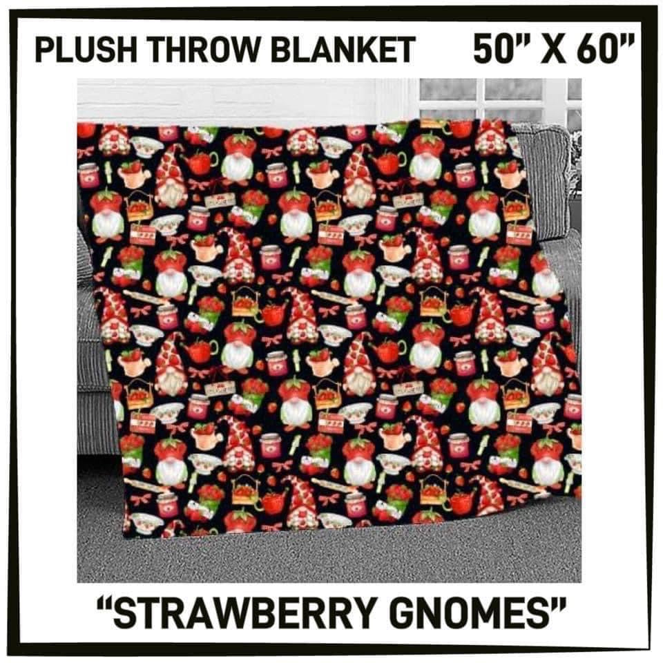 Strawberry gnomes blanket