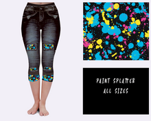 Load image into Gallery viewer, LEGGING JEAN RUN-PAINT SPLATTER (ACTIVE BACK POCKETS)
