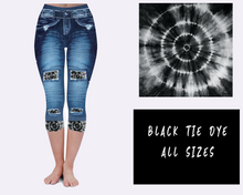 Load image into Gallery viewer, LEGGING JEAN RUN-BLACK TIE DYE (ACTIVE BACK POCKETS)
