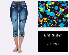 Load image into Gallery viewer, LEGGING JEAN RUN-PAINT SPLATTER (ACTIVE BACK POCKETS)
