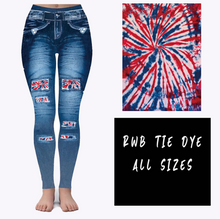 Load image into Gallery viewer, LEGGING JEAN RUN-RWB TIE DYE (ACTIVE BACK POCKETS)

