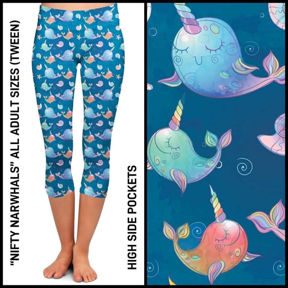 Narwhal capris with pockets