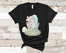 Load image into Gallery viewer, Gnomes &amp; turtle T-Shirt-Green Hat
