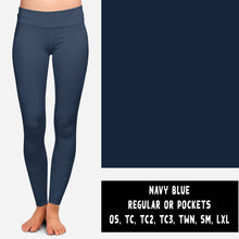 Load image into Gallery viewer, SOLIDS RUN-NAVY BLUE LEGGINGS/JOGGERS
