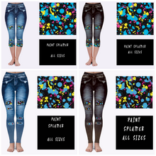 Load image into Gallery viewer, LEGGING JEAN RUN-PAINT SPLATTER (ACTIVE BACK POCKETS)
