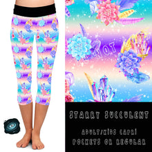 Load image into Gallery viewer, BATCH 65- STARRY SUCCULENT LEGGINGS/CAPRI/JOGGERS
